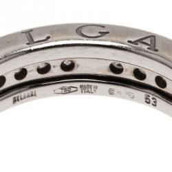 Pre Owned Bvlgari B.Zero1 Diamond Band Ring Size 53