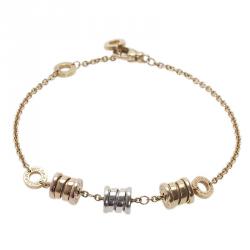 Pre Owned Bvlgari B.ZERO1 3-Elements 18K Yellow, White and Pink Gold Soft Bracelet