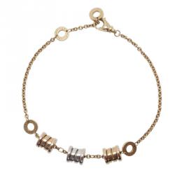Pre Owned Bvlgari B.ZERO1 3-Elements 18K Yellow, White and Pink Gold Soft Bracelet