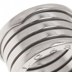 Pre Owned Bvlgari B.Zero1 4-Band 18K White Gold Ring Size 52