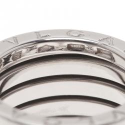 Pre Owned Bvlgari B.Zero1 4-Band 18K White Gold Ring Size 52