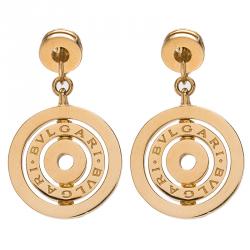 Pre Owned Bvlgari Cerchi Astrale Yellow Gold Earrings