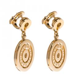 Pre Owned Bvlgari Cerchi Astrale Yellow Gold Earrings