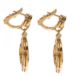 Pre Owned Bvlgari Cerchi Astrale Yellow Gold Earrings