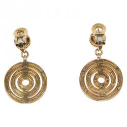 Pre Owned Bvlgari Cerchi Astrale Yellow Gold Earrings