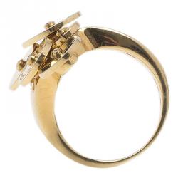 Pre Owned Bvlgari Cicladi Yellow Gold Ring Size 50.5