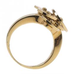 Pre Owned Bvlgari Cicladi Yellow Gold Ring Size 50.5