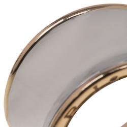 Pre Owned Bvlgari Anish Kapoor B.Zero1 Pink Gold and Steel Ring Size 52