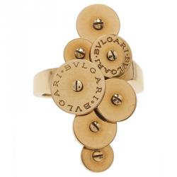 Pre Owned Bvlgari Cicladi Yellow Gold Ring Size 53
