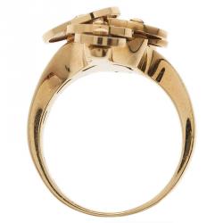 Pre Owned Bvlgari Cicladi Yellow Gold Ring Size 53