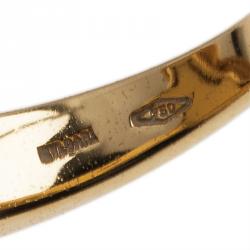Pre Owned Bvlgari Cicladi Yellow Gold Ring Size 53