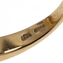 Pre Owned Bvlgari Cicladi Yellow Gold Ring Size 53