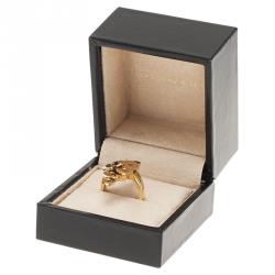 Pre Owned Bvlgari Cicladi Yellow Gold Ring Size 53