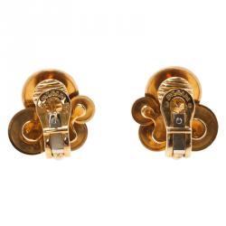 Pre Owned Bvlgari Cicladi Yellow Gold Clip Earrings