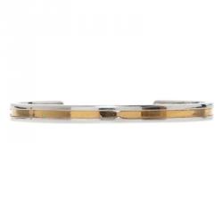 Pre Owned Bvlgari B.Zero1 18kt Pink Gold and Steel Cuff Bracelet Size M