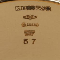 Pre Owned Bvlgari Monologo Yellow Gold Band Ring Size 57 