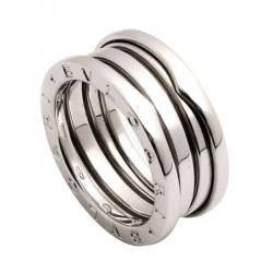 Bvlgari B.Zero1 18K White Gold 3 Band Ring Size 55