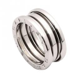 Bvlgari B.Zero1 18K White Gold 3 Band Ring Size 55