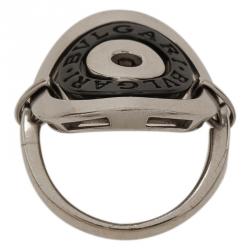 Bvlgari Cerchi Black Ceramic White Gold Ring Size 54