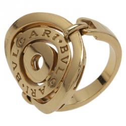 Pre Owned Bvlgari Cerchi Yellow Gold Ring Size 53