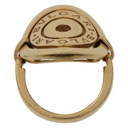 Pre Owned Bvlgari Cerchi Yellow Gold Ring Size 53