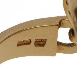 Pre Owned Bvlgari Cerchi Yellow Gold Ring Size 53