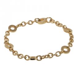 Pre Owned Bvlgari Yellow Gold Chain Bracelet 