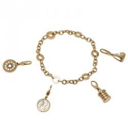 Pre Owned Bvlgari Yellow Gold Chain Bracelet 
