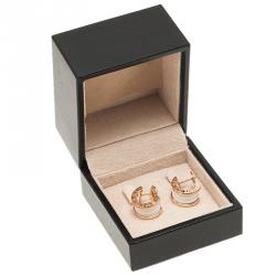 Pre Owned Bvlgari B.Zero1 White Ceramic Rose Gold Earrings