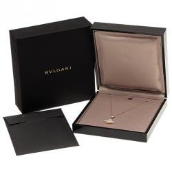 Pre Owned Bvlgari Diva's Dream Mother of Pearl Rose Gold Pendant Necklace