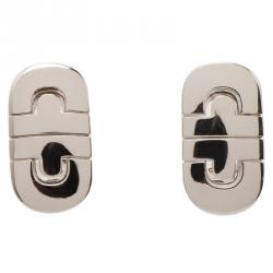 Pre Owned Bvlgari Parentesi White Gold Earrings