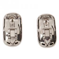 Pre Owned Bvlgari Parentesi White Gold Earrings