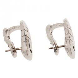 Pre Owned Bvlgari Parentesi White Gold Earrings