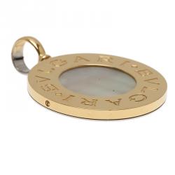 Pre Owned Bvlgari Bvlgari Onyx and Mother of Pearl Reversible Large Pendant