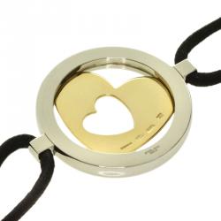 Pre Owned Bvlgari Tondo Cuore Yellow Gold and Steel Bracelet