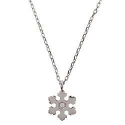 Bvlgari Snowflake Diamond White Gold Pendant Necklace