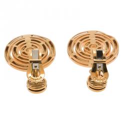 Pre Owned Bvlgari Cerchi Astrale Yellow Gold Earrings