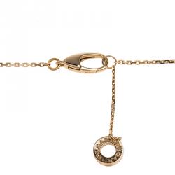 Pre Owned Bvlgari Divas' Dream Coral Diamond Rose Gold Pendant Necklace