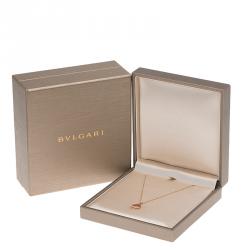 Pre Owned Bvlgari Divas' Dream Coral Diamond Rose Gold Pendant Necklace