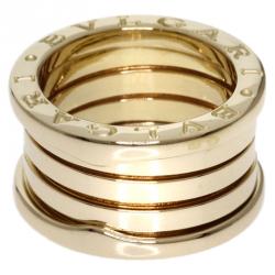 Pre Owned Bvlgari B.Zero1 4-Band Yellow Gold Ring Size 49