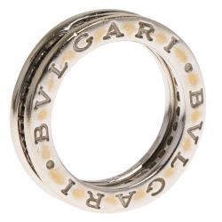 Bvlgari B.Zero1 1-Band Diamond White Gold Band Ring Size 48