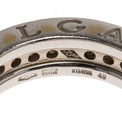 Bvlgari B.Zero1 1-Band Diamond White Gold Band Ring Size 48