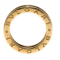 Bvlgari B.Zero1 1-Band Diamond Yellow Gold Ring Size 51