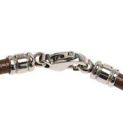 Pre Owned Bvlgari Tondo Flower Gold and Stainless Steel Pendant Necklace