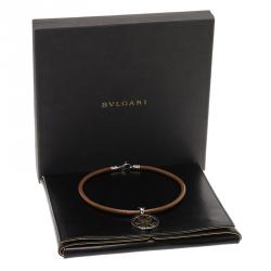 Pre Owned Bvlgari Tondo Flower Gold and Stainless Steel Pendant Necklace