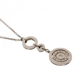 Pre Owned Bvlgari Cerchi White Gold Pendant Necklace