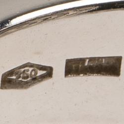 Pre Owned Bvlgari Cerchi White Gold Ring Size 54