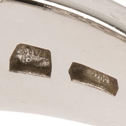 Pre Owned Bvlgari Cerchi White Gold Ring Size 54