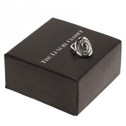 Pre Owned Bvlgari Cerchi White Gold Ring Size 54