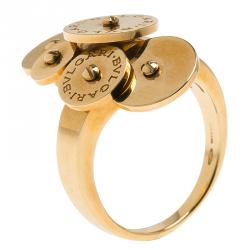 Pre Owned Bvlgari Cicladi Yellow Gold Ring Size 53